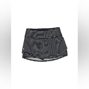 Athleta Active Navy Blue And White Striped Skort, Size: Medium